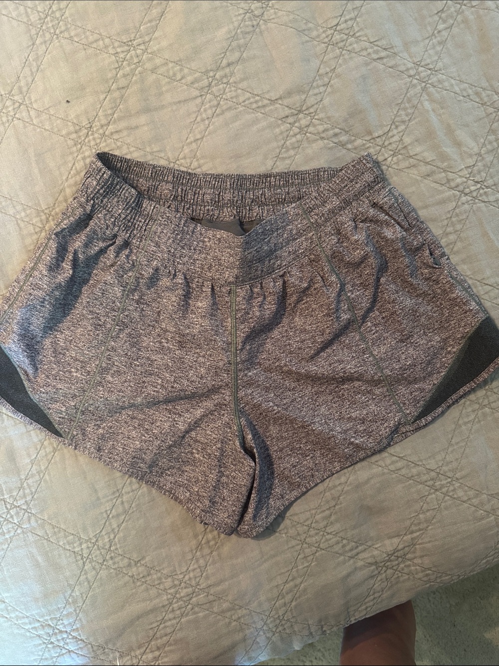 lululemon athletica Heathered Charcoal Athletic Shorts